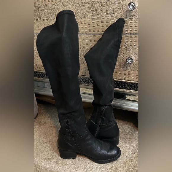 MJUS Black Tall Leather Boots - Picture 4 of 12